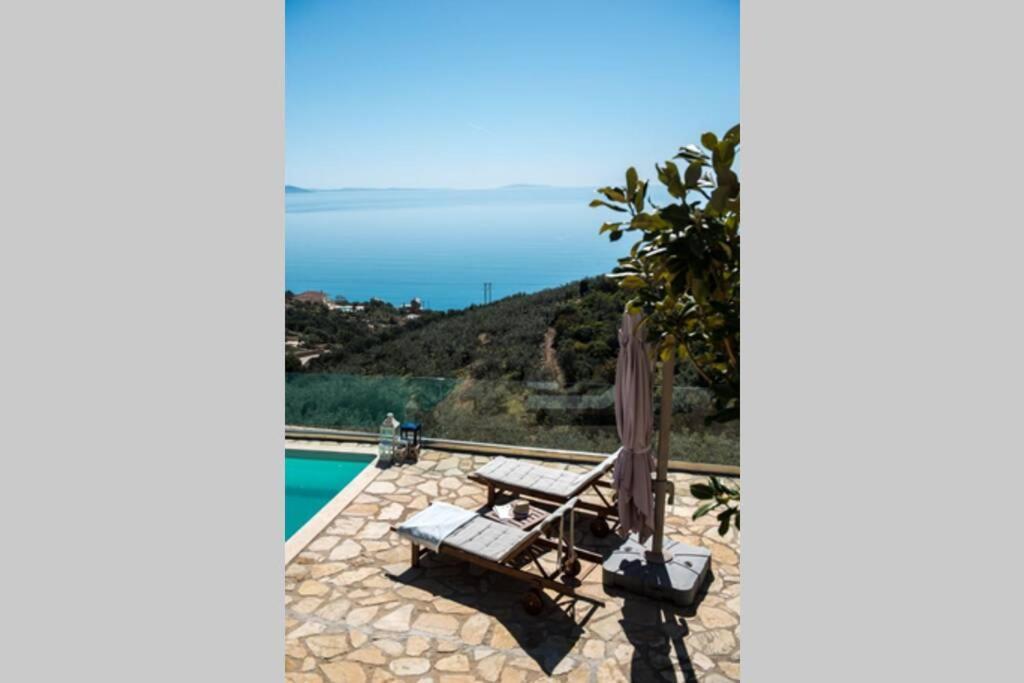 Apollo Romantic Sea View Villa Kivérion Zewnętrze zdjęcie